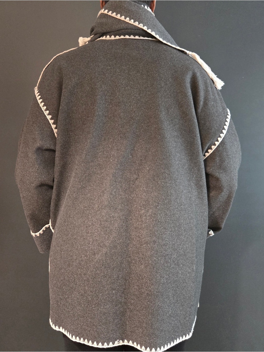 asos x only carmakoma | scallop edge scarf coat | 2X |  inspired - Picture 4 of 8